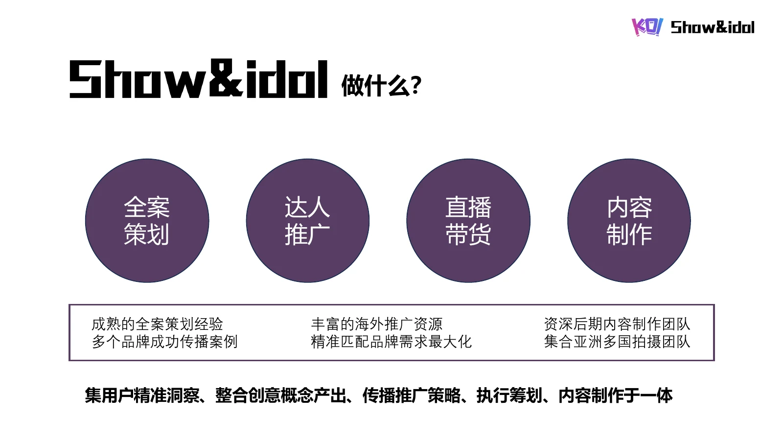 SHOW&IDOL｜东南亚达人营销、品牌直播与内容制作